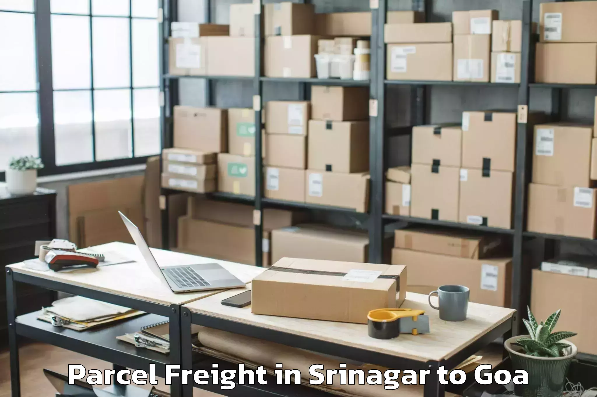 Top Srinagar to Vagator Parcel Freight Available